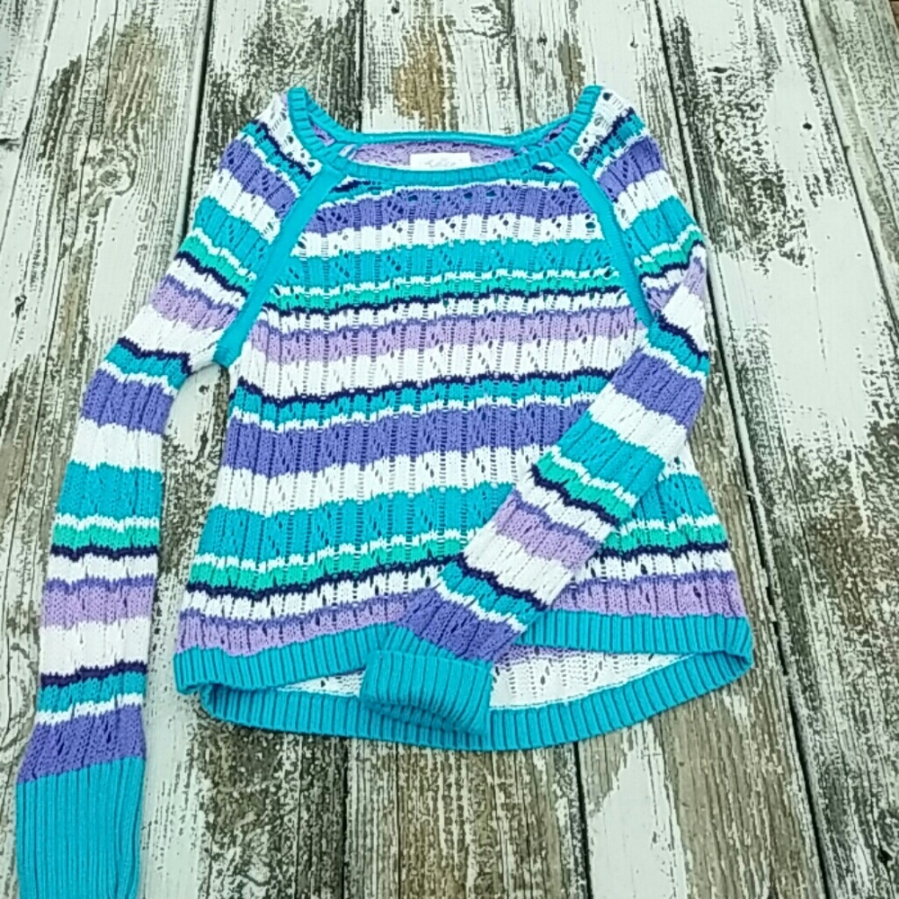 Justice striped sweater